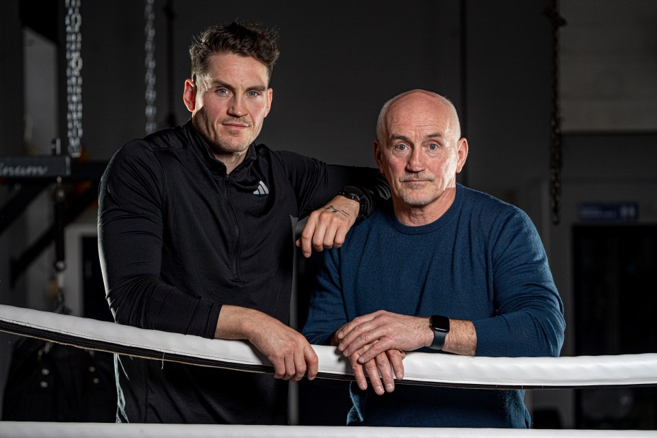 Shane McGuigan, here with dad Barry, has revealed he is in hospital