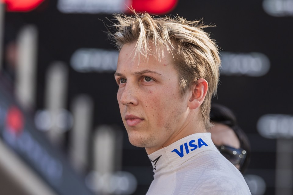 Liam Lawson, Formula One driver, at the drivers' parade.