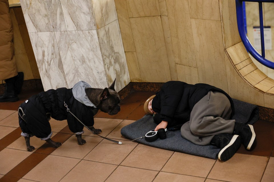 Ukrainians took shelter in underground train stations during the blitz