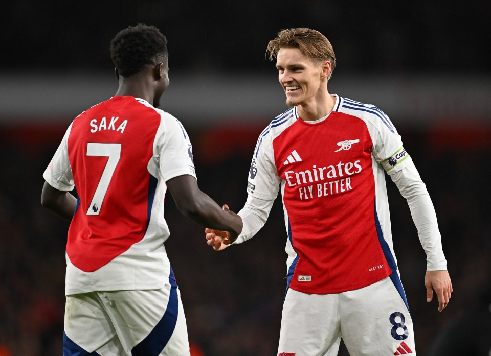 Martin Odegaard and Bukayo Saka are a key duo for Mikel Arteta’s Arsenal