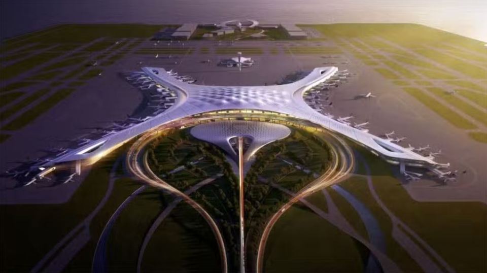 A £4billion project will see China having the world's largest artificial island airport