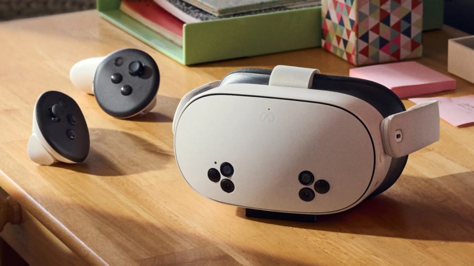 The Meta Quest 3S has handy controllers that allow you to interact with the virtual world