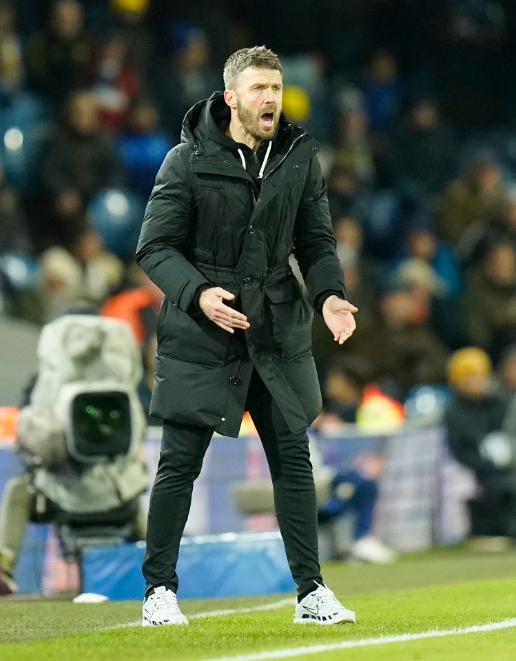 Middlesbrough manager Michael Carrick on the touchline.