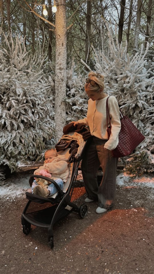 Molly-Mae Hague and her daughter Bambi at Lapland UK.