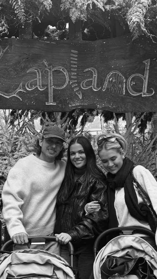 Molly-Mae Hague with friends and daughter Bambi at Lapland UK.