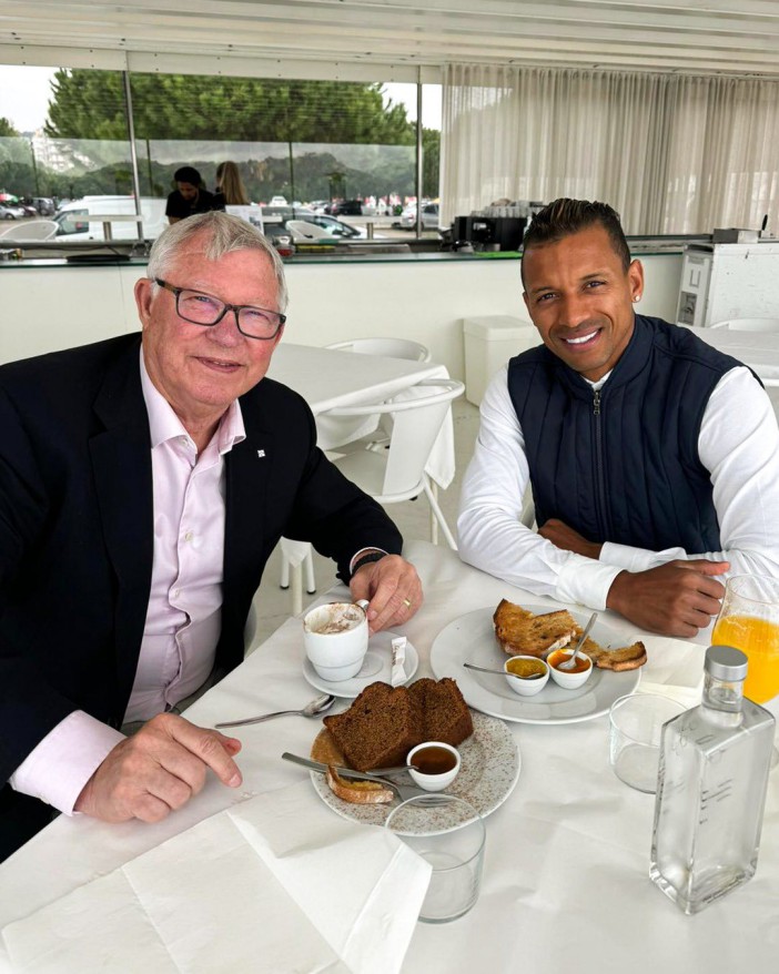 Nani and Sir Alex Ferguson reunited in Portugal before Christmas