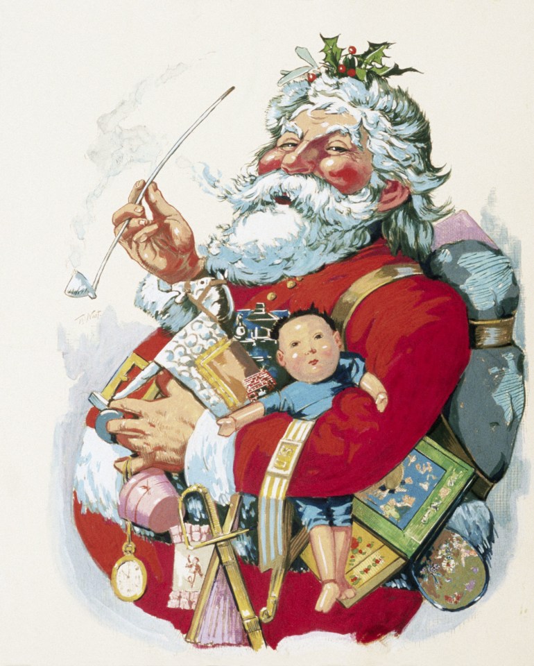 A depiction of Santa Claus from 1881