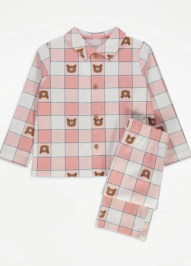 Checked Bear Shirt Pyjamas are on sale at Asda