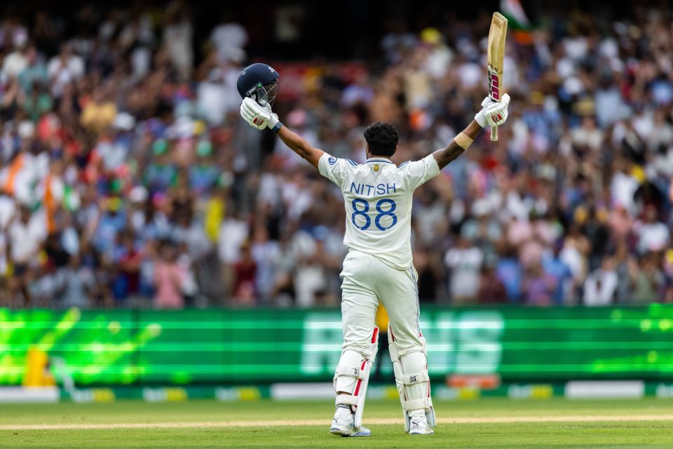 Nitish Redding soaked up the moment he hit his first test century