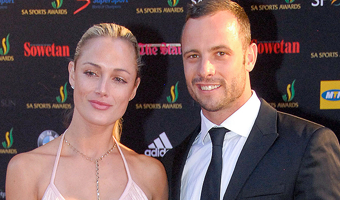 Reeva Steenkamp with her killer Oscar Pistorius