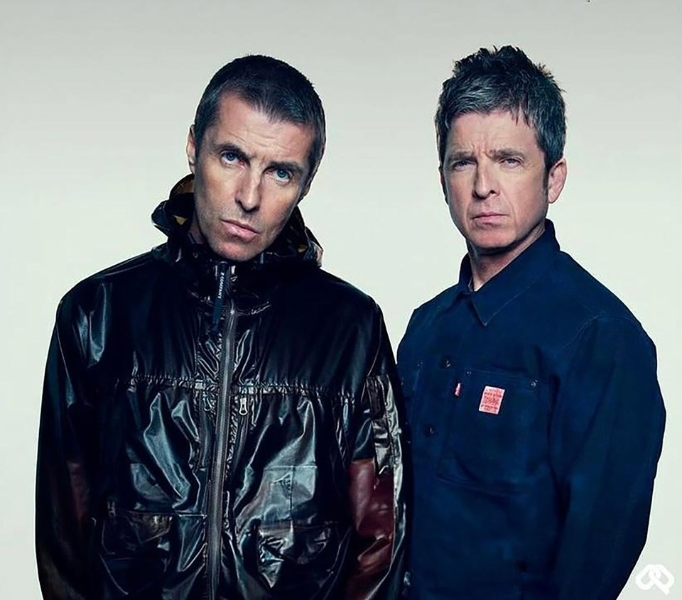 The Gallaghers on the Oasis’ 2025 tour poster