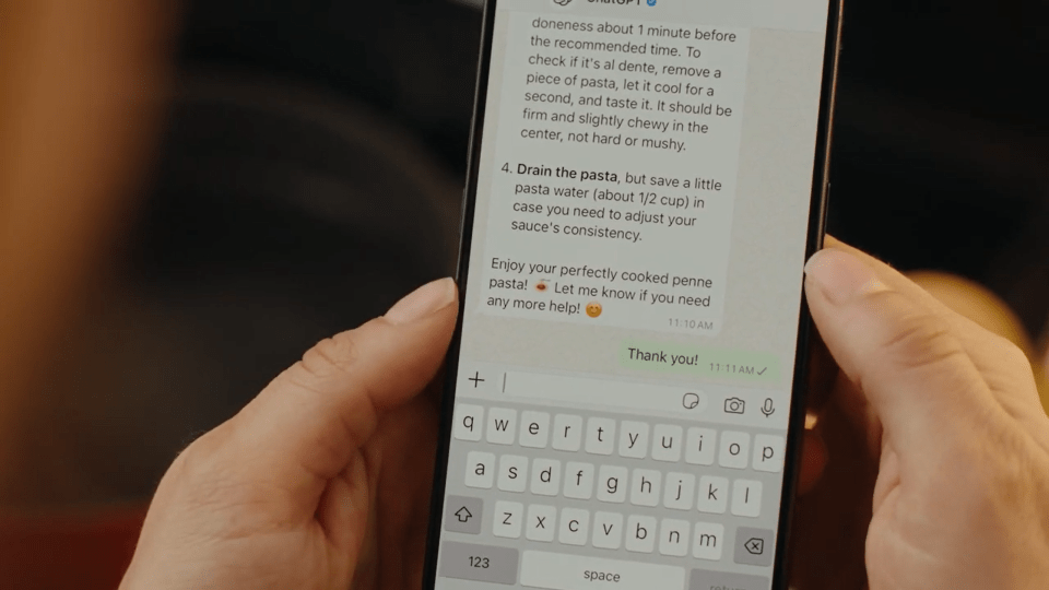 Users can ask questions directly within WhatsApp - but there are limitations