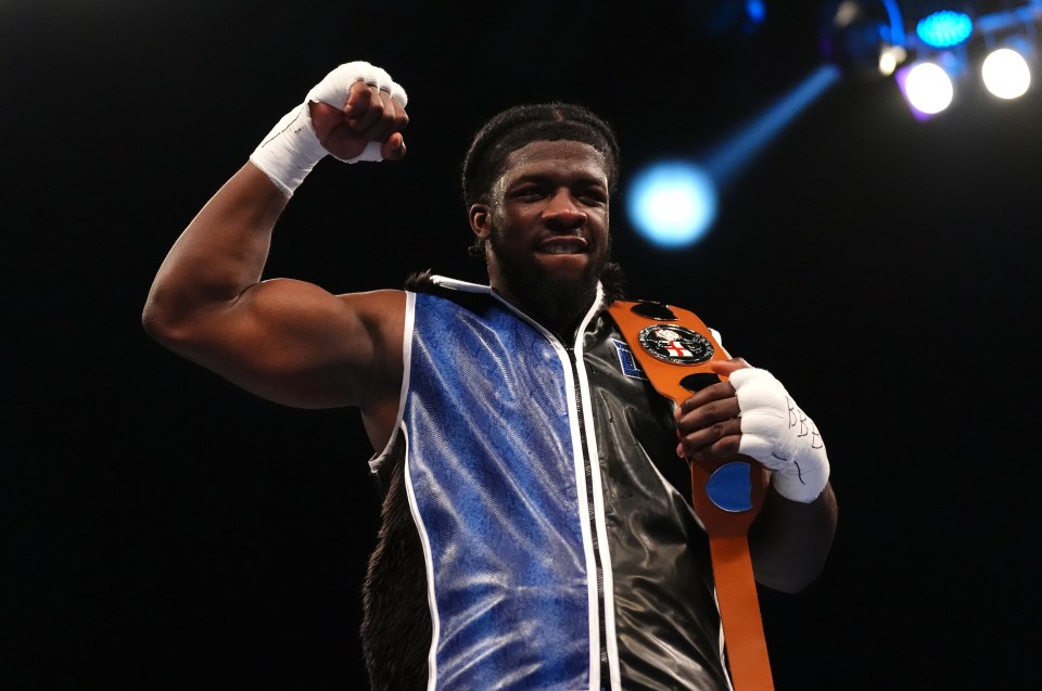 Adeleye celebrates with the English title