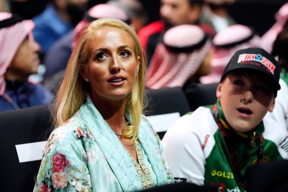 Paris Fury was ringside for her husband's ill-fated rematch with Oleksandr Usyk