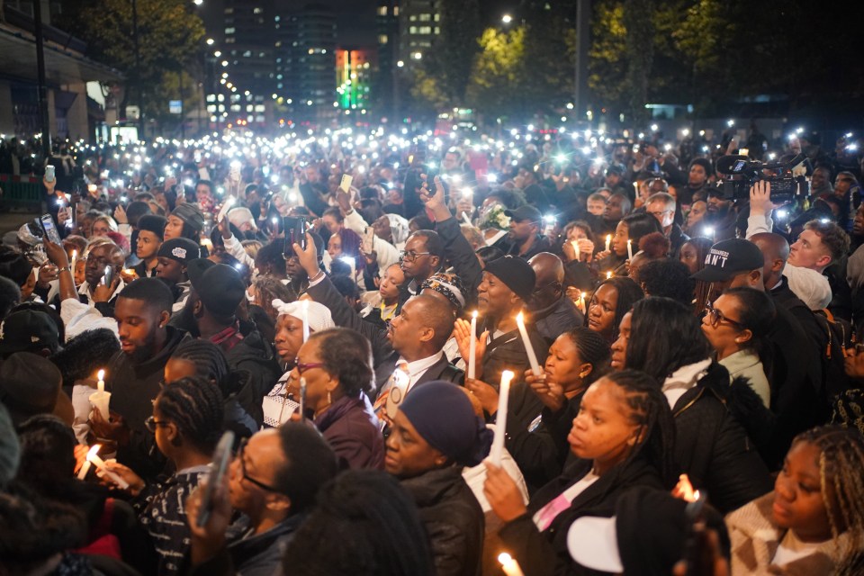 Hundreds attended a vigil days after the schoolgirl's death