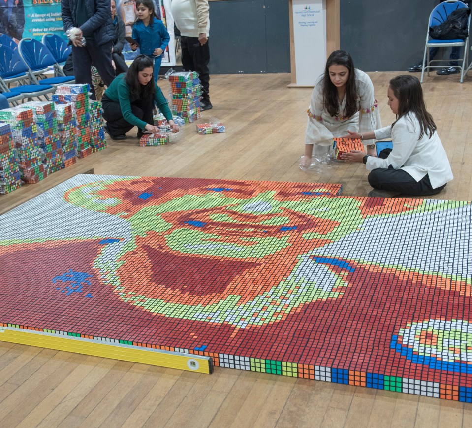 The mosaic was completed on Friday with Henil previously receiving the letter