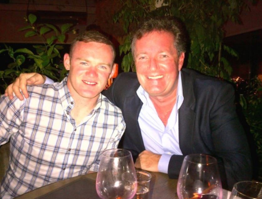 Piers Morgan with Wayne Rooney