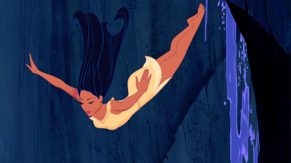 Pocahontas's famous cliff dive would leave her with a slew of injuries