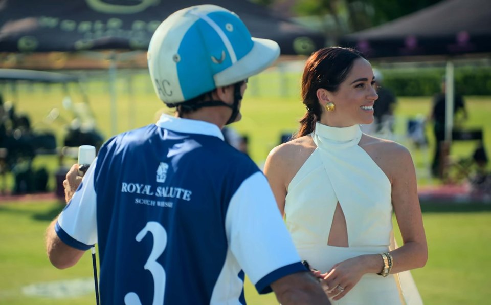 During one episode of Polo, fans witnessed a moment loved-up Harry and Meghan poked fun at each other