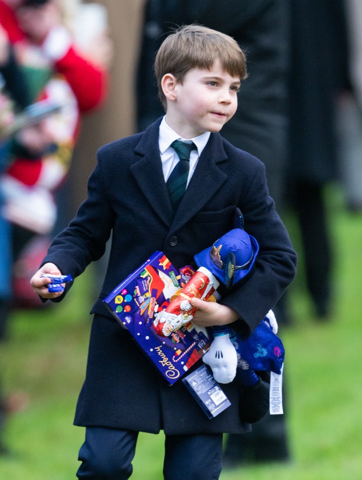 Prince Louis was greeted by peals of laughter in church when he smashed a Terry’s chocolate orange on the floor during the royals’ Christmas Day service in Sandringham