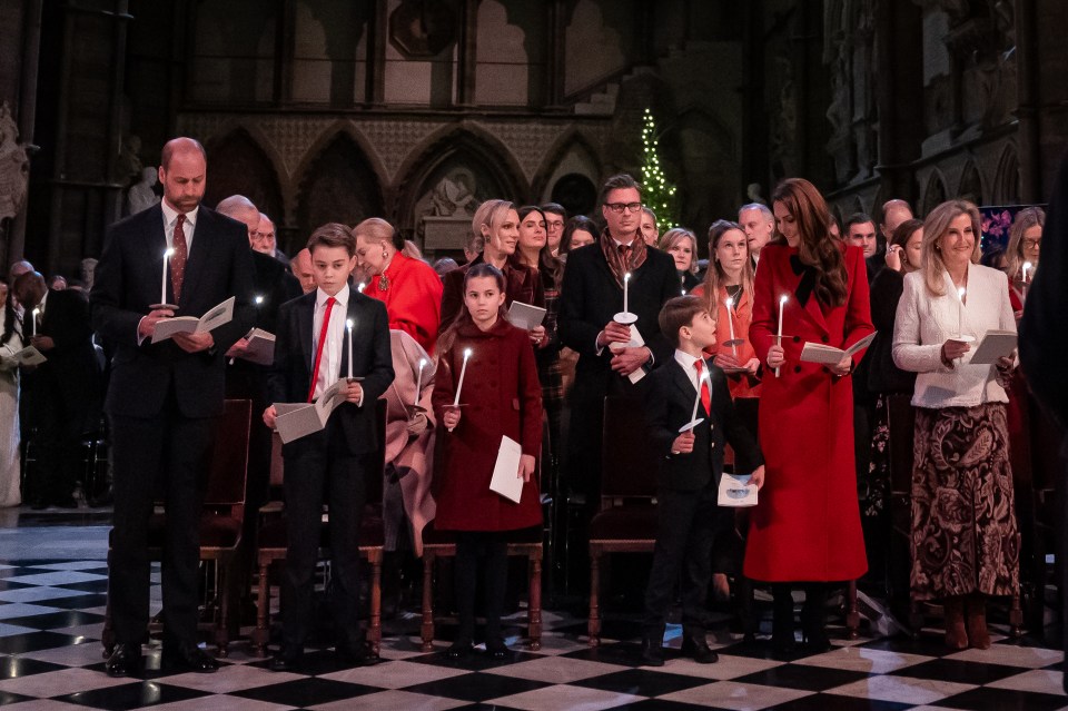 Princess Kate and Prince Louis share a tender moment at the royal carol service