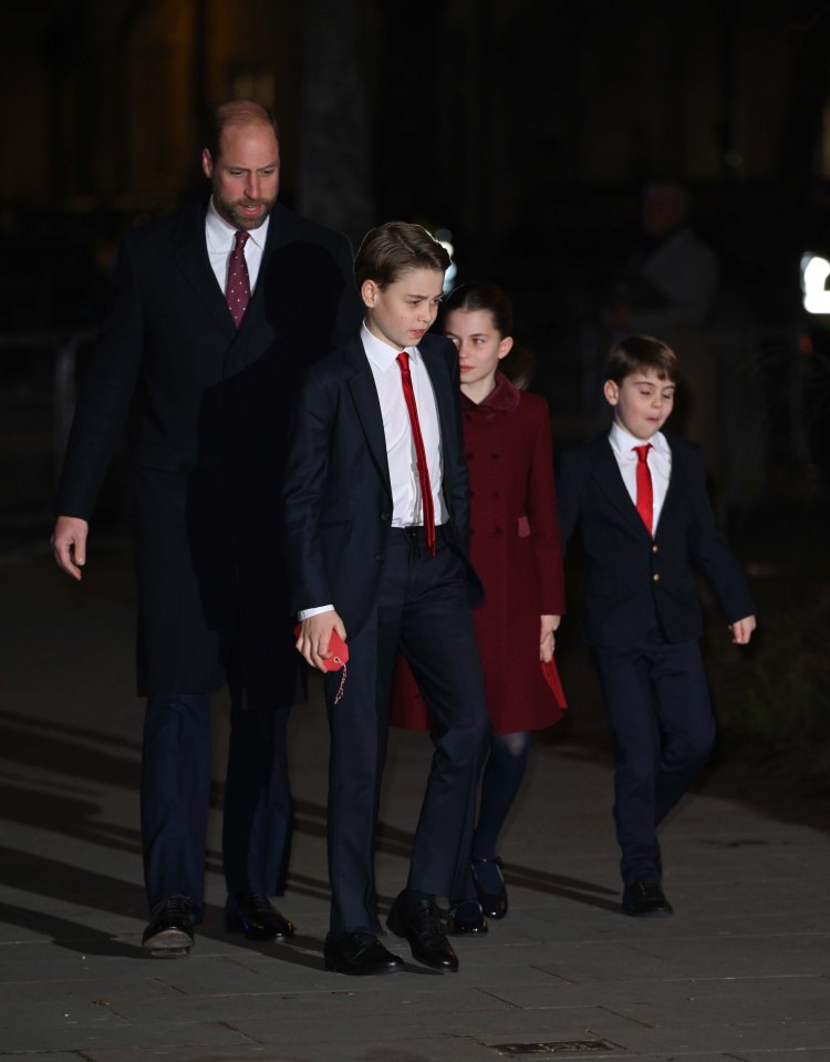 Prince William and the trio looked excited to join their mum