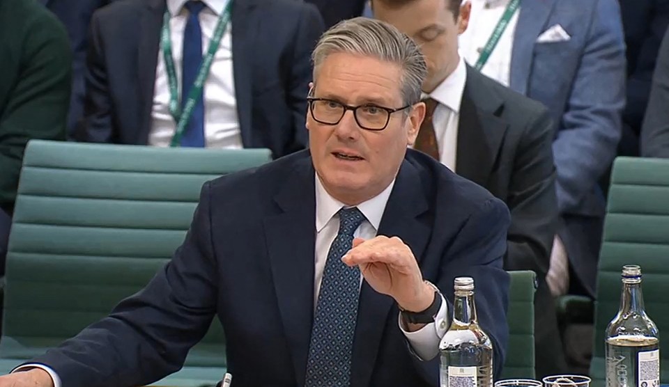 Keir Starmer, UK Prime Minister, at a Parliamentary Liaison Committee hearing.