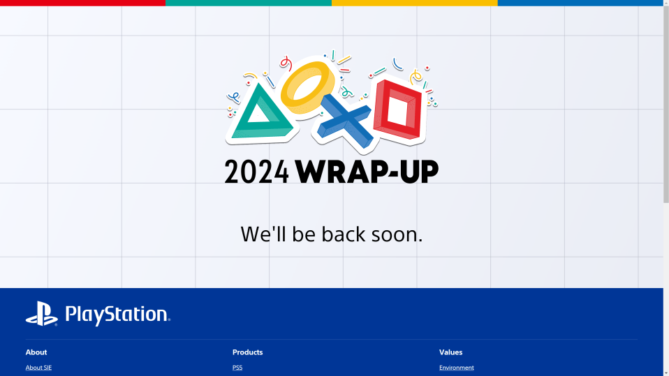 PlayStation's 2024 Wrap-Up launched last night, but the special website is down at the moment