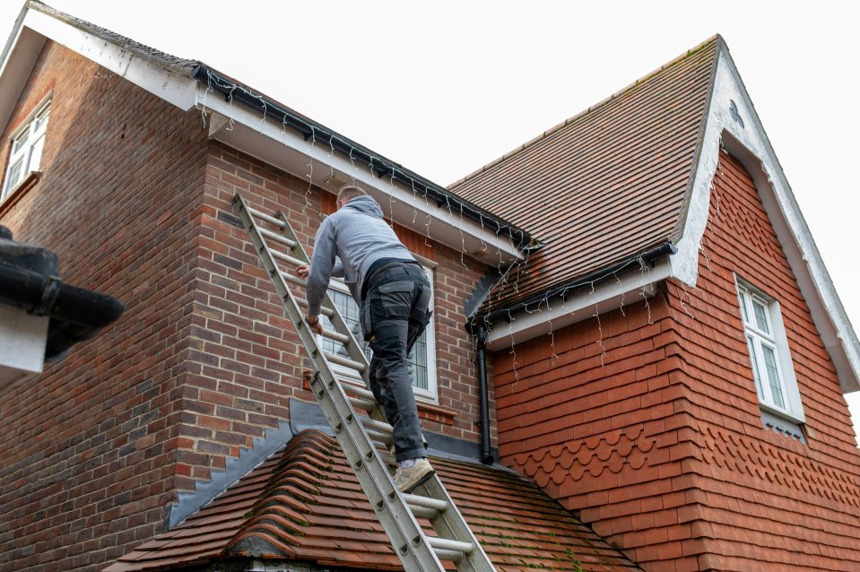 Families are often worried to let a member of their home up into precarious spots to put up lights