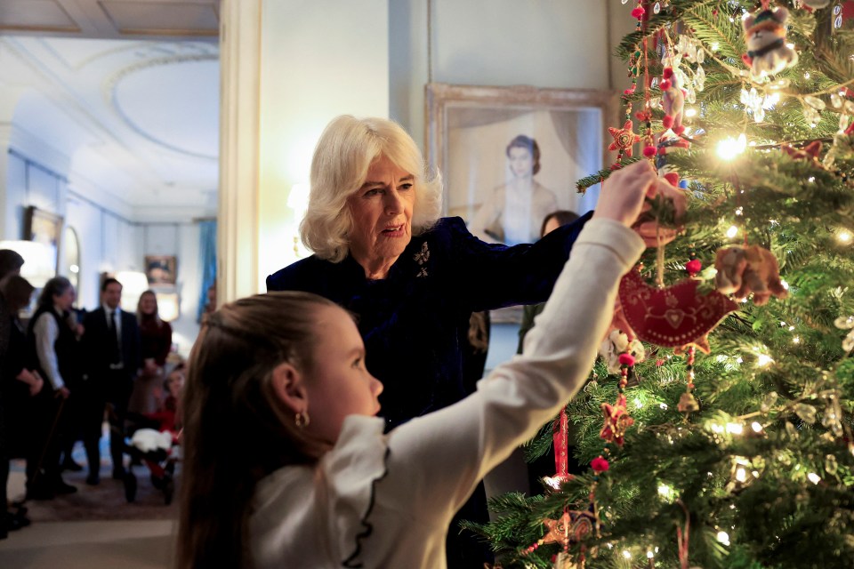 Queen Camilla treated a group of terminally ill youngsters to a magical morning of festive fun