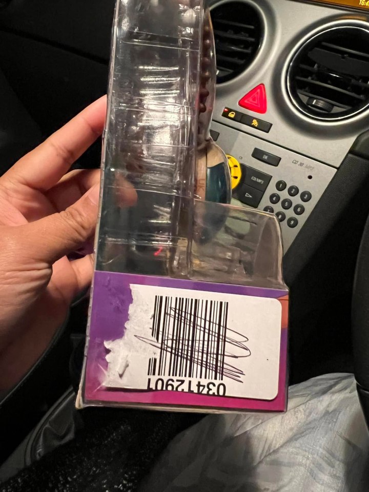 The woman posted a picture of the scribbled out barcode which led to the item not scanning at the till