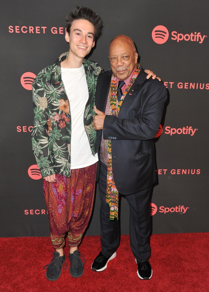 Jacob with legendary music producer Quincy Jones in 2018