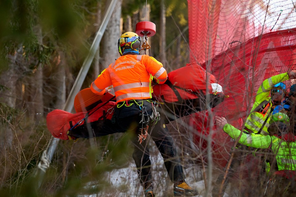 Sarrazin had to be taken to hospital and was flown to the nearest medical facility