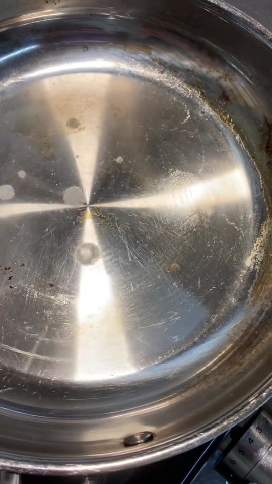 If your pan looks like this when you put water in, it's too hot