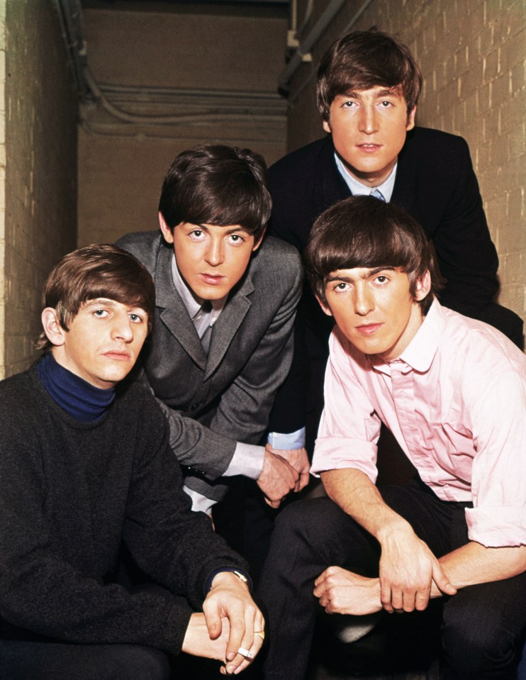 Lennon, top, pictured with Beatles bandmates (l-r) Ringo Starr, Paul McCartney and George Harrison