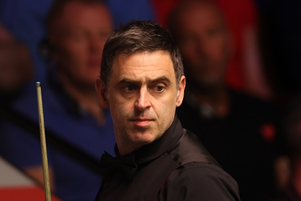 Ronnie O'Sullivan at the World Snooker Championship.