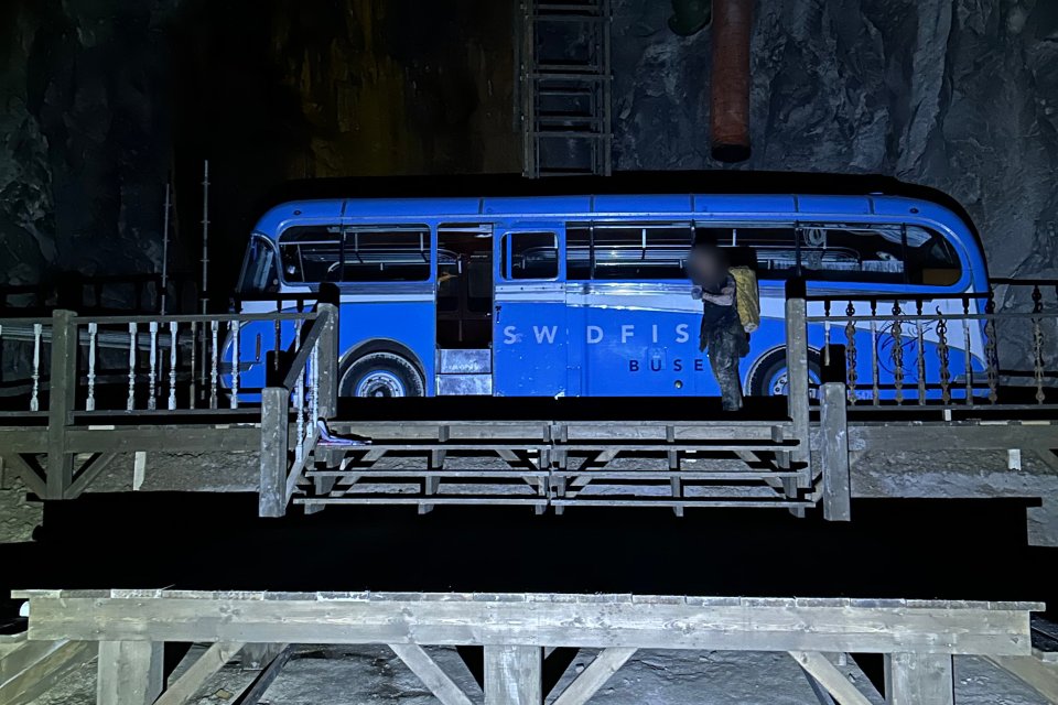 American bus at the Middleton mine in the Derbyshire Dales