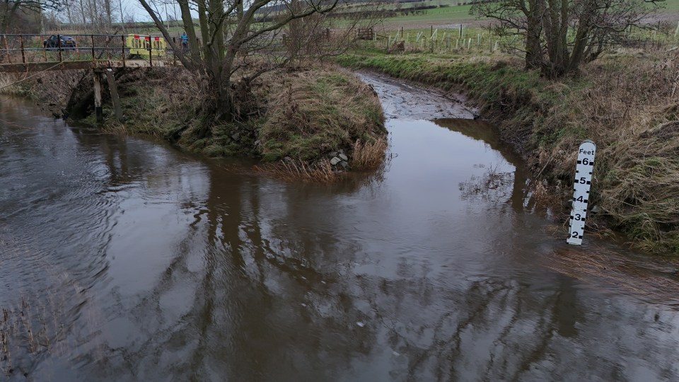 A view of the freezing river this morning