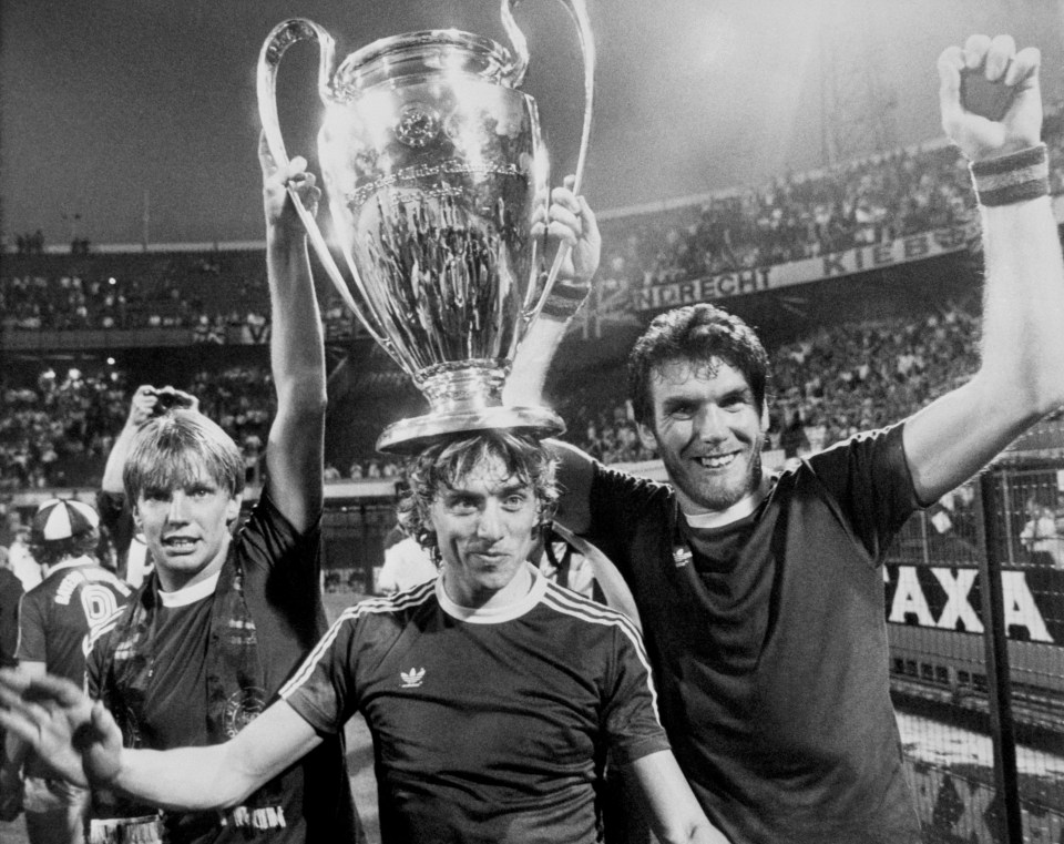 The Aston Villa legend (left) won the 1982 European Cup with the team