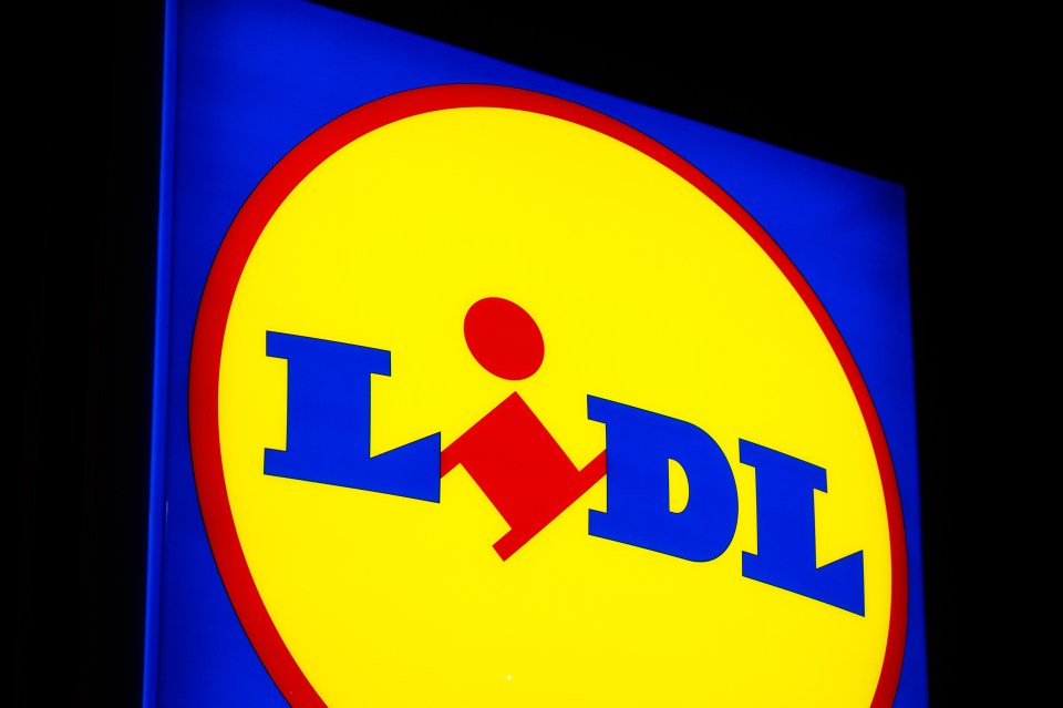 Lidl logo on a store sign.