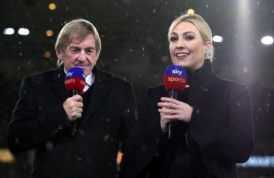 Kelly grew up in the world of football - seen here with her dad and former footy ace Sir Kenny Dalglish