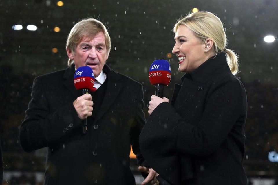 Sharing a light-hearted moment pitchside with her dad, Reds legend Kenny Dalglish