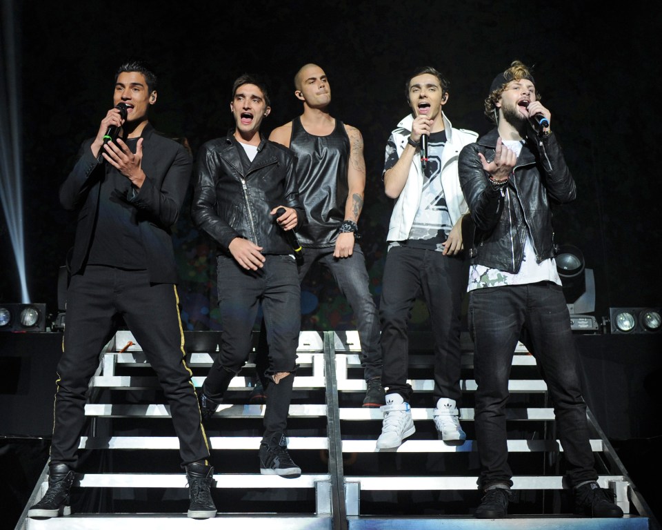 The Wanted performing on stage.