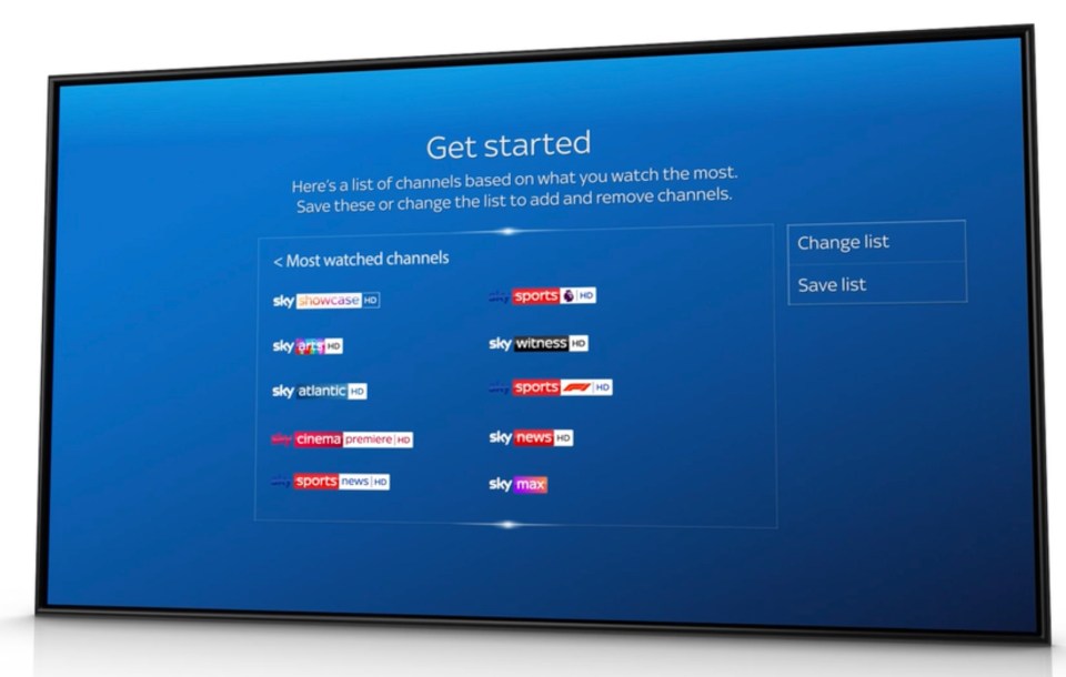 Sky will suggest some channels you seem to enjoy – allowing you to add them to your Favourites