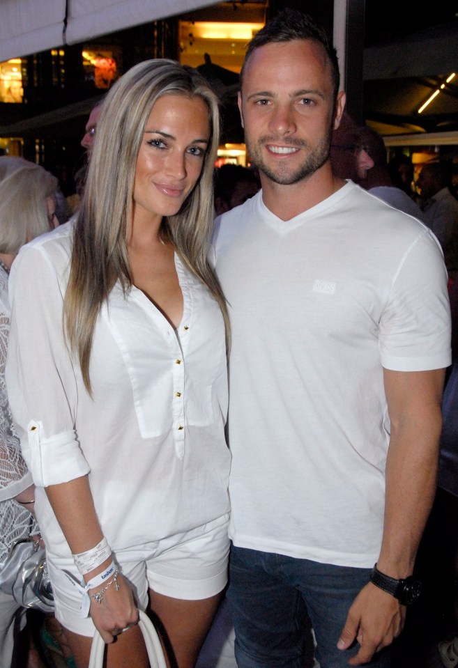 Oscar Pistorius and Reeva Steenkamp at the Tasha’s All White Party in 2012