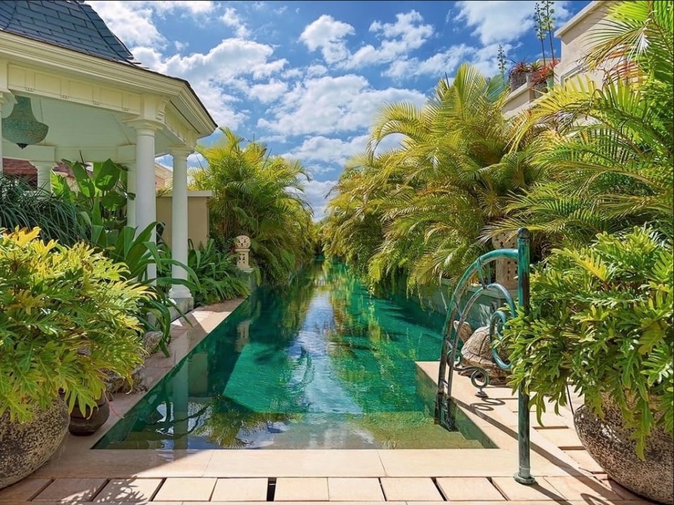 Some of the rooms are connected by a river joining the private pools