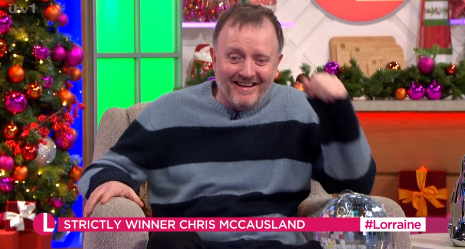 Strictly Come Dancing winner Chris McCausland had 'tears in his eyes' during an appearance on ITV daytime show Lorraine