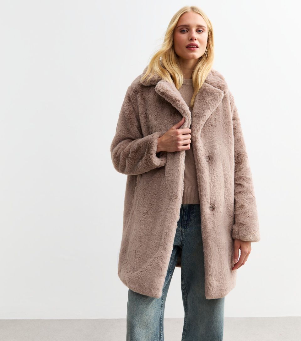 Save £29.99 on this mink faux fur coat from New Look