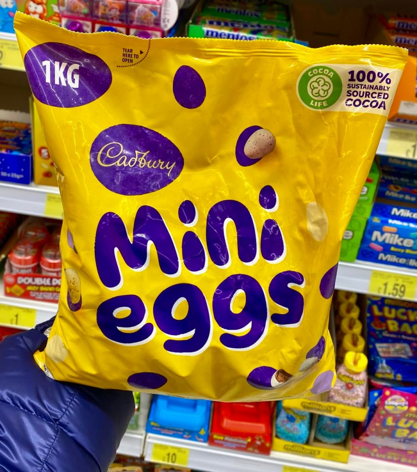 Giant 1kg bags of Mini Eggs for just £14 have been spotted on the shelves at B&M