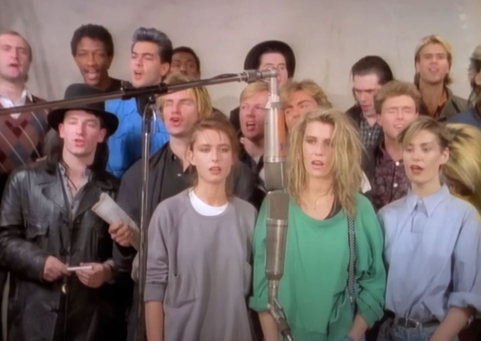 Band Aid's 1984 hit 'Do They Know It's Christmas?' followed suit in third place